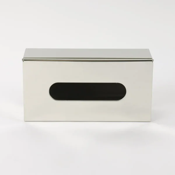 Caja Porta Pañuelos Organizador Acero Inoxidable Otten Plateado