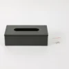 Caja Porta Pañuelos Organizador Acero Inoxidable Otten Negro