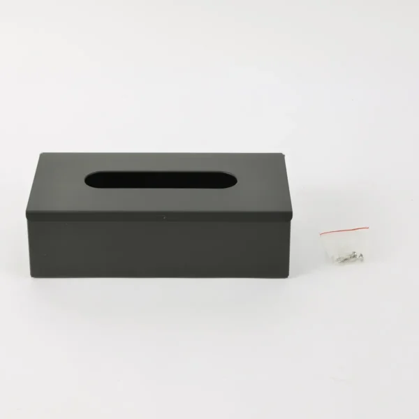 Caja Porta Pañuelos Organizador Acero Inoxidable Otten Negro