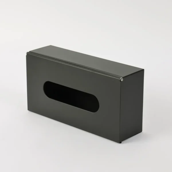 Caja Porta Pañuelos Organizador Acero Inoxidable Otten Negro