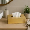 Caja Porta Pañuelos Organizador Acero Inoxidable Otten Dorado