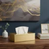 Caja Porta Pañuelos Organizador Acero Inoxidable Otten Dorado