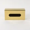 Caja Porta Pañuelos Organizador Acero Inoxidable Otten Dorado