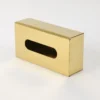 Caja Porta Pañuelos Organizador Acero Inoxidable Otten Dorado