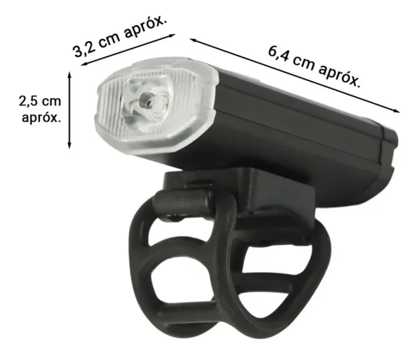 LAMPARA LED PRA BICICLETA RECARGABLE 150 LUMENES OTTEN NEGRO