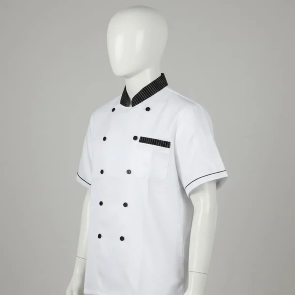 CHAQUETA DE CHEF BLANCA MANGA CORTA 2XL - TF505-15