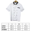 CHAQUETA DE CHEF BLANCA MANGA CORTA 2XL - TF505-15