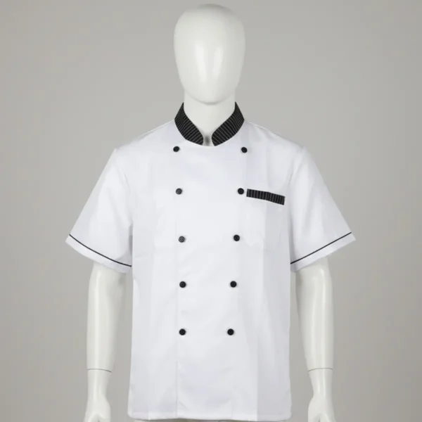 CHAQUETA DE CHEF BLANCA MANGA CORTA 2XL - TF505-15