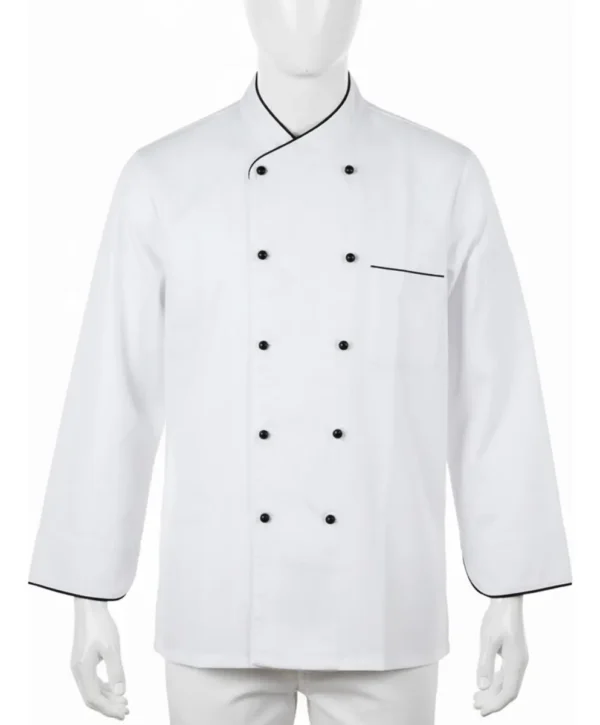 CHAQUETA DE CHEF BLANCA MANGA LARGA L - TF505-16