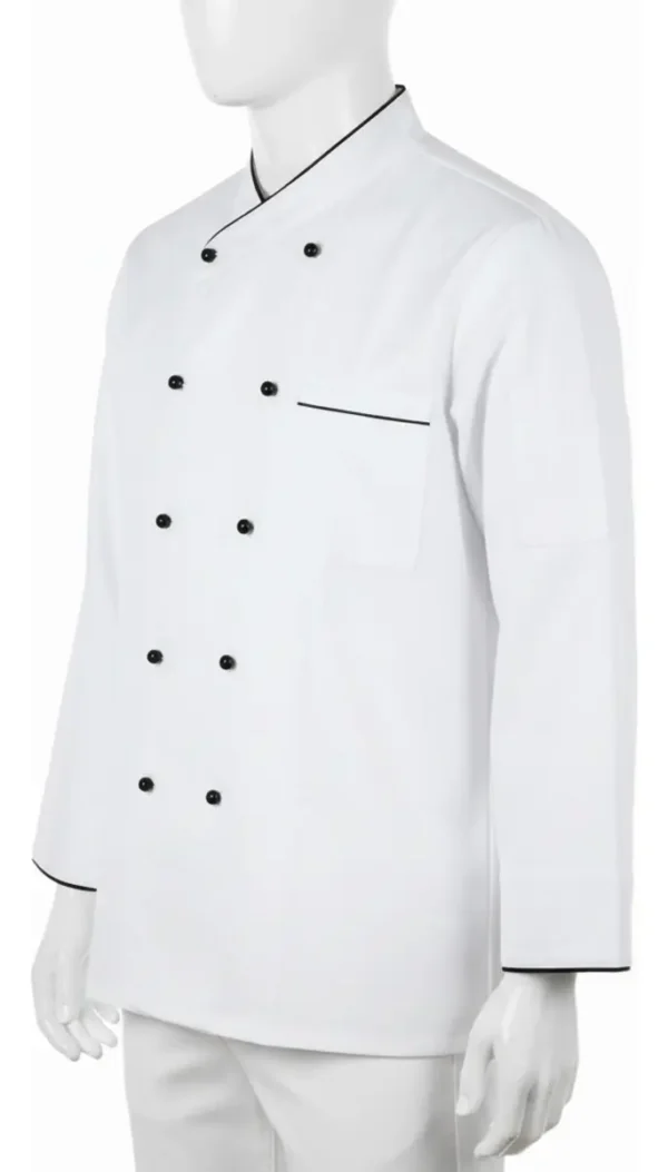 CHAQUETA DE CHEF BLANCA MANGA LARGA L - TF505-16