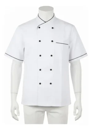 CHAQUETA DE CHEF BLANCA MANGA CORTA XL - TF505-17