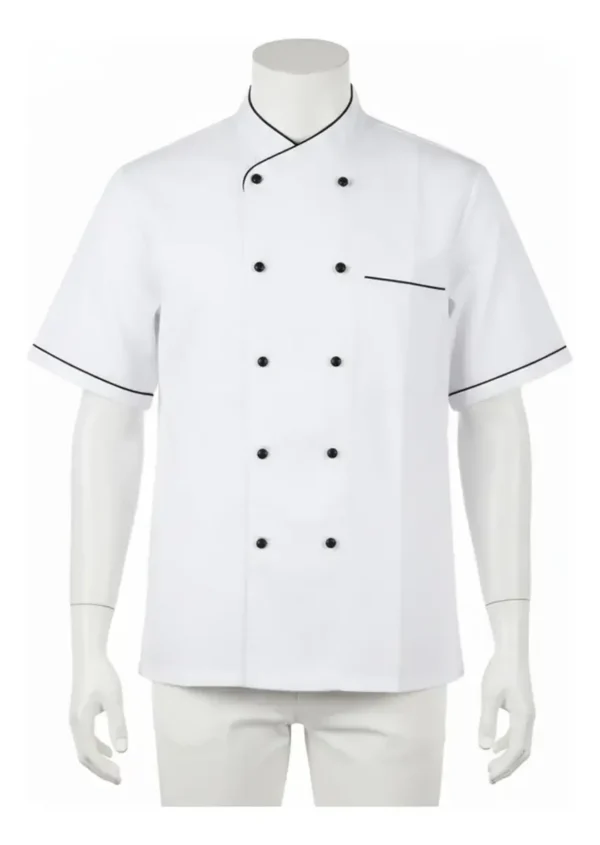 CHAQUETA DE CHEF BLANCA MANGA CORTA 2XL - TF505-17
