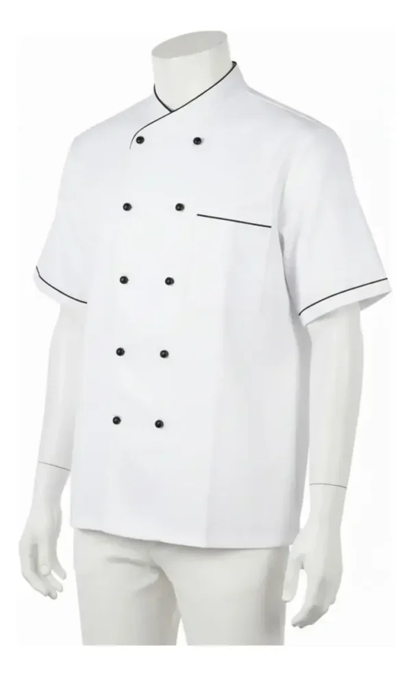 CHAQUETA DE CHEF BLANCA MANGA CORTA 2XL - TF505-17