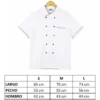 CHAQUETA DE CHEF BLANCA MANGA CORTA 2XL - TF505-17