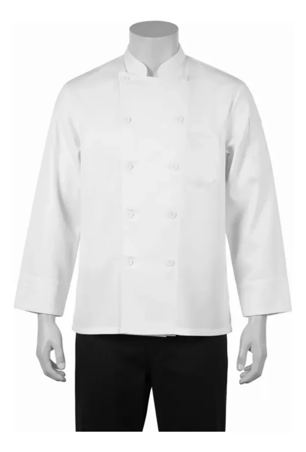 CHAQUETA DE CHEF BLANCA MANGA LARGA L - TF505-18