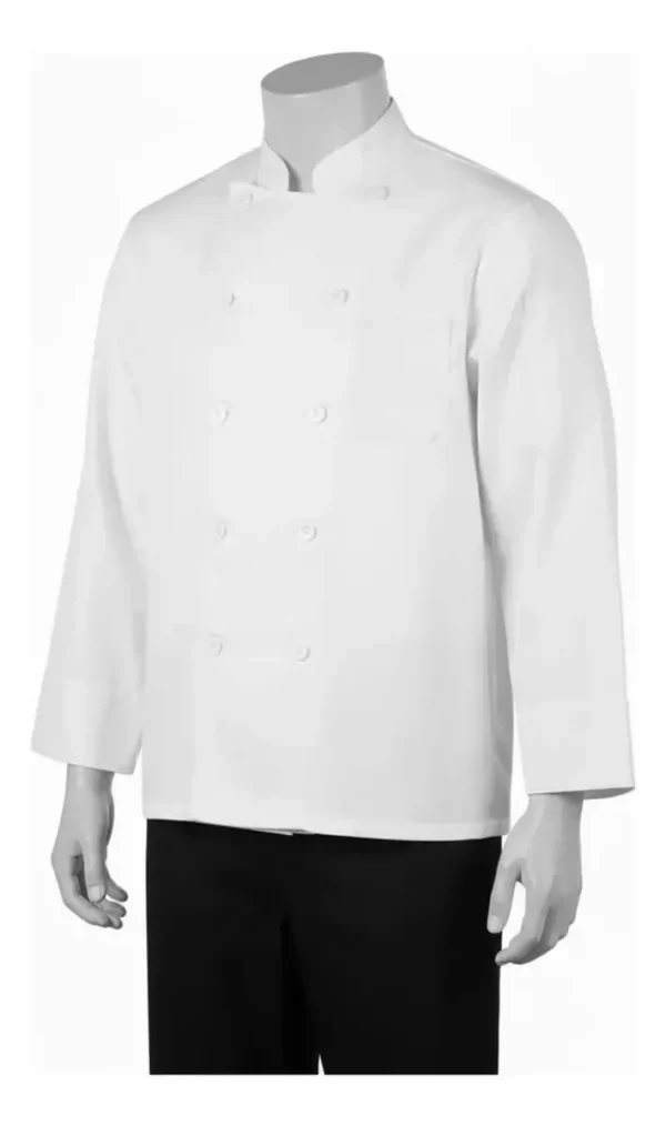 CHAQUETA DE CHEF BLANCA MANGA LARGA L - TF505-18