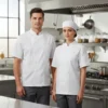CHAQUETA DE CHEF BLANCA MANGA CORTA 2XL - TF505-19