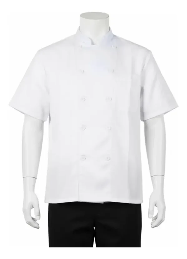 CHAQUETA DE CHEF BLANCA MANGA CORTA 2XL - TF505-19