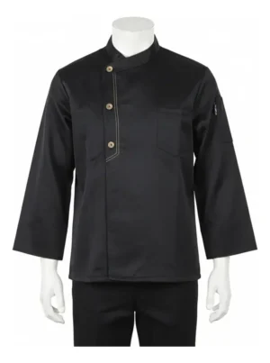 CHAQUETA DE CHEF NEGRA MANGA LARGA L - TF505-20
