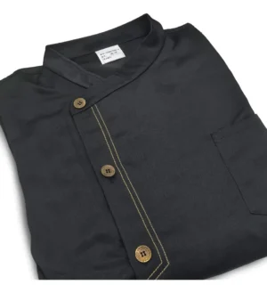 CHAQUETA DE CHEF NEGRA MANGA CORTA 2XL - TF505-21