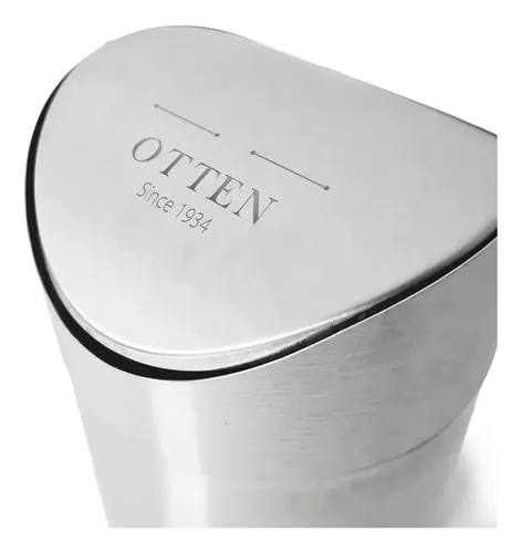 Cesto De Basura Chico C/ Tapa Vaivén Otten Plateado