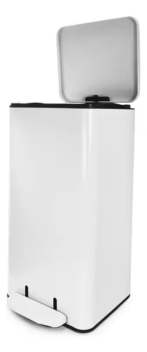 Cesto Recipiente Basura C/ Pedal Otten 30 Lts Blanco