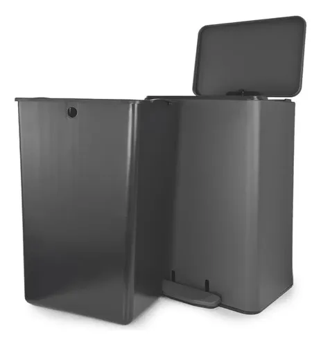 Cesto Recipiente Basura C/ Pedal Otten 30 Lts Gris