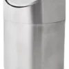Cesto De Basura Chico C/ Tapa Vaivén Otten Plateado