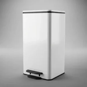 Cesto Recipiente Basura C/ Pedal Otten 21 Lts Blanco