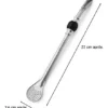 BOMBILLA CURVA 22CM ACERO INOX C/CEPILLO - OTTEN -