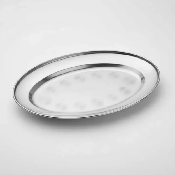 Fuente Bandeja Oval Acero Inoxidable Otten 35 cm