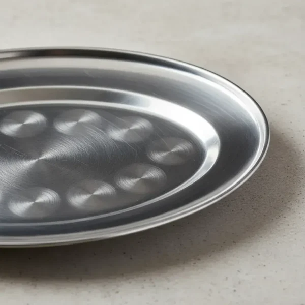 Fuente Bandeja Oval Acero Inoxidable Otten 35 cm