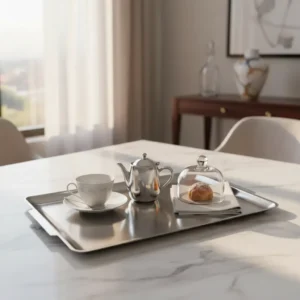 Bandeja De Servicio Acero Inoxidable Otten 40 X 24 Cm Plateado