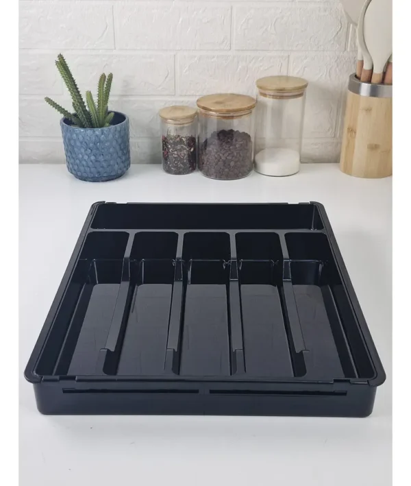 Cubiertero Extensible 9 Divisiones Organizador Otten Negro