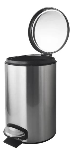 Cesto Tacho De Basura Acero Inoxidable A Pedal Otten 8 Lts Plateado