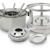 Fondue Acero Inoxidable Queso Chocolate 6 Pinches