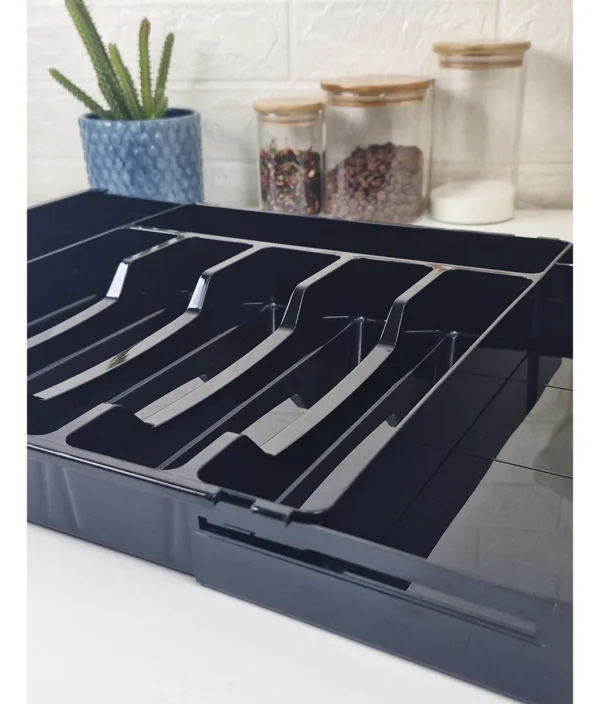 Cubiertero Extensible 9 Divisiones Organizador Otten Negro