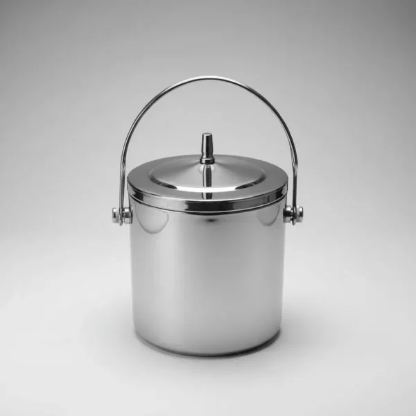 Hielera Doble Fondo Acero Inoxidable Con Tapa Otten 1,4 Lts Plateado