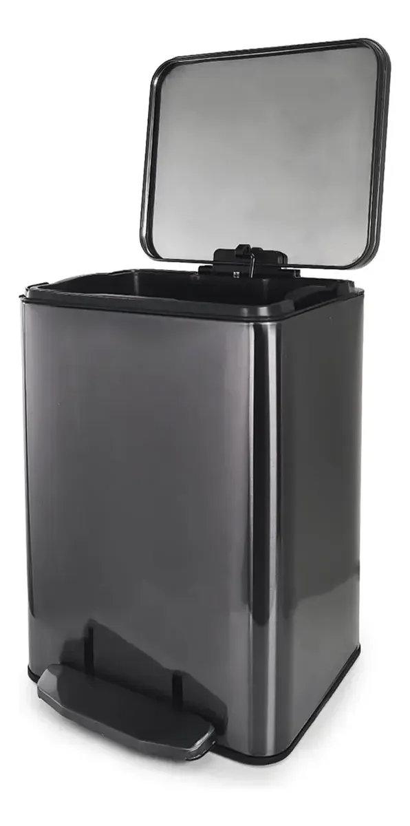 Cesto Recipiente Basura C/ Pedal Otten 30 Lts Negro