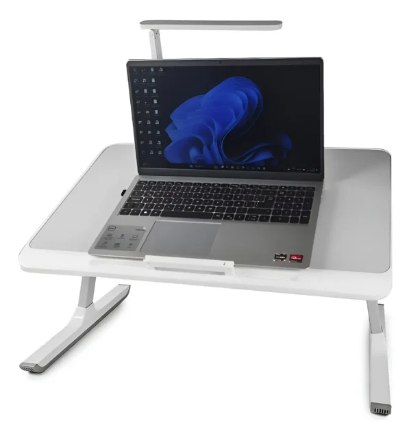 Mesa Bandeja De Cama Notebook Multiuso C/ Luz Otten 60 X 40 Color Gris