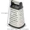 RALLADOR 4 CARAS ACERO INOXIDABLE 22 CM OTTEN PLATEADO