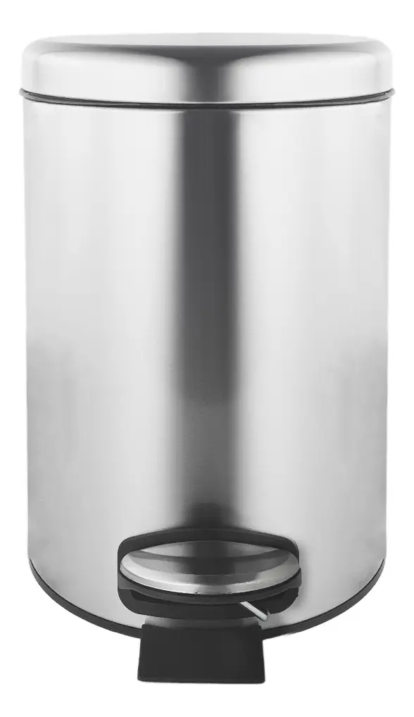 Cesto Tacho De Basura Acero Inoxidable A Pedal Otten 12 Lts - Plateado