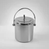 Hielera Doble Fondo Acero Inoxidable Con Tapa Otten 2 Lts Plateado