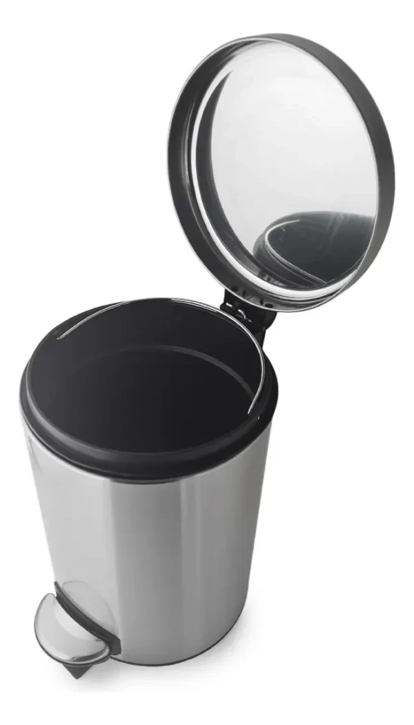 Cesto Tacho De Basura Acero Inoxidable A Pedal Otten 8 Lts Plateado