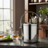 Hielera Doble Fondo Acero Inoxidable Con Tapa Otten 1,4 Lts Plateado