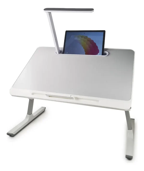 Mesa Bandeja De Cama Notebook Multiuso C/ Luz Otten 60 X 40 Color Gris