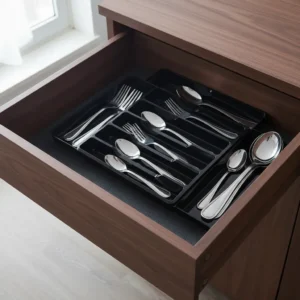 Cubiertero Extensible 9 Divisiones Organizador Otten Negro