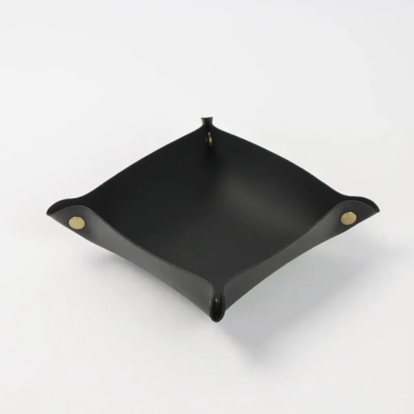 BANDEJA MULTIUSO ECOCUERO NEGRA 20 x 20CM - OTTEN -