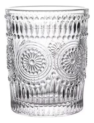 Set X 6 Vaso Vidrio Labrado Deli Glass 325 Ml