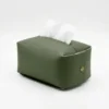 OTTEN CAJA DE PAÑUELOS ECOCUERO VERDE